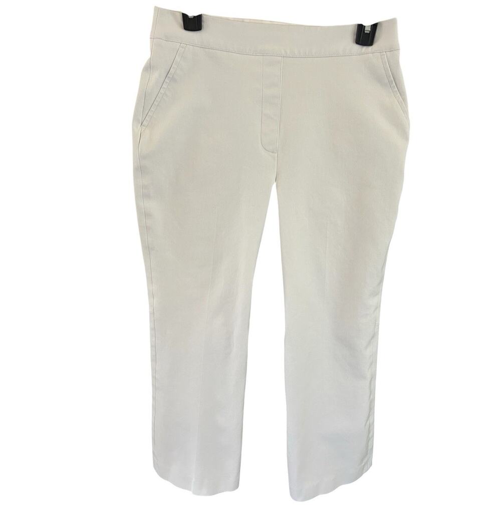 SPANX On-The-Go Kick Flare Pants White Size M 20373R Pull On Cropped Stretch